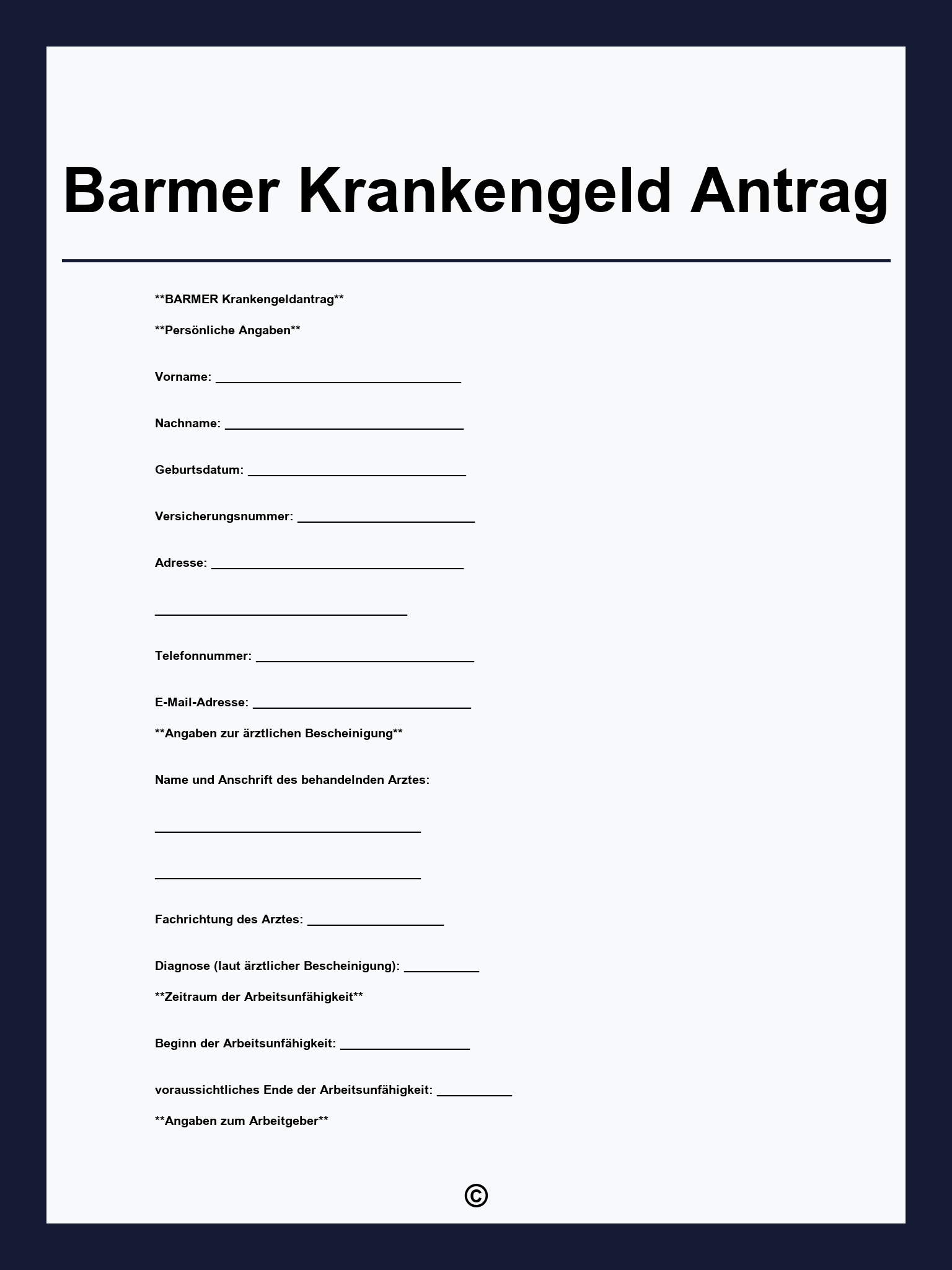 Barmer Krankengeld Antrag